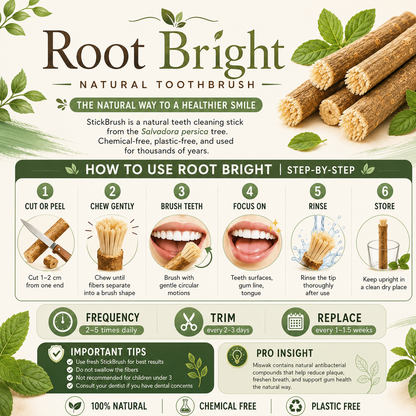 Root Bright - Natural Miswak Toothbrush
